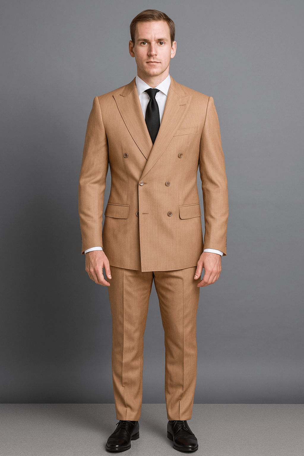 Vitali Suit – Men’s Double-Breasted Tan