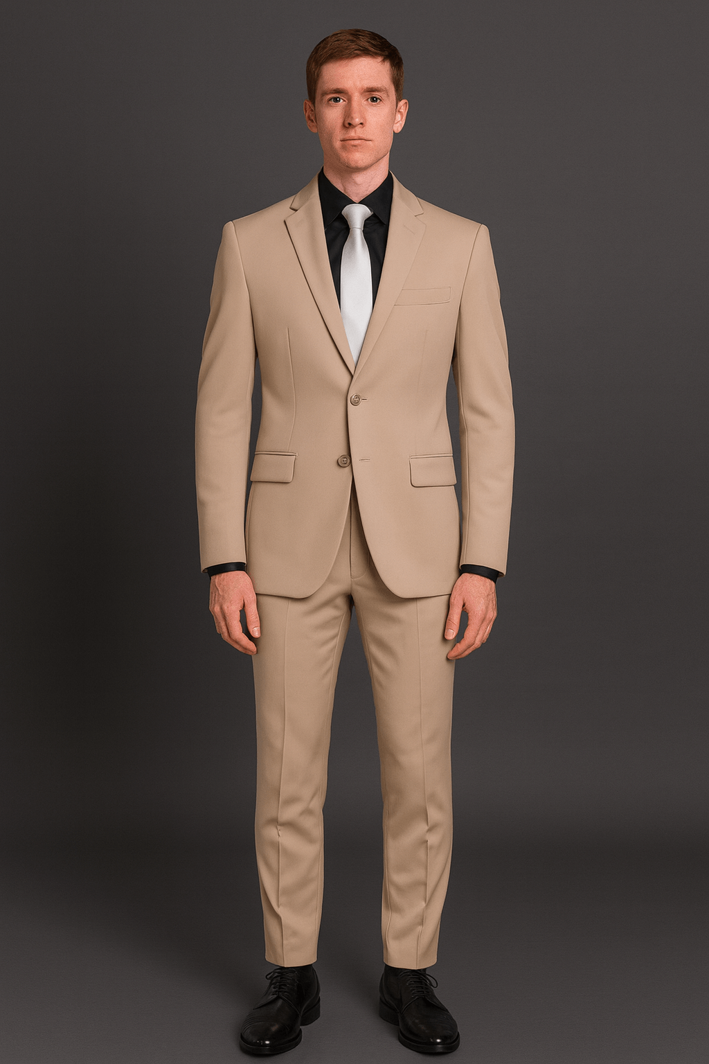 Vitali Suit – Men’s KHAKI Slim Fit