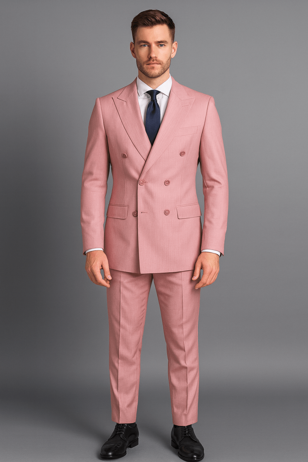 Vitali Suit – Men’s Double-Breasted Blush