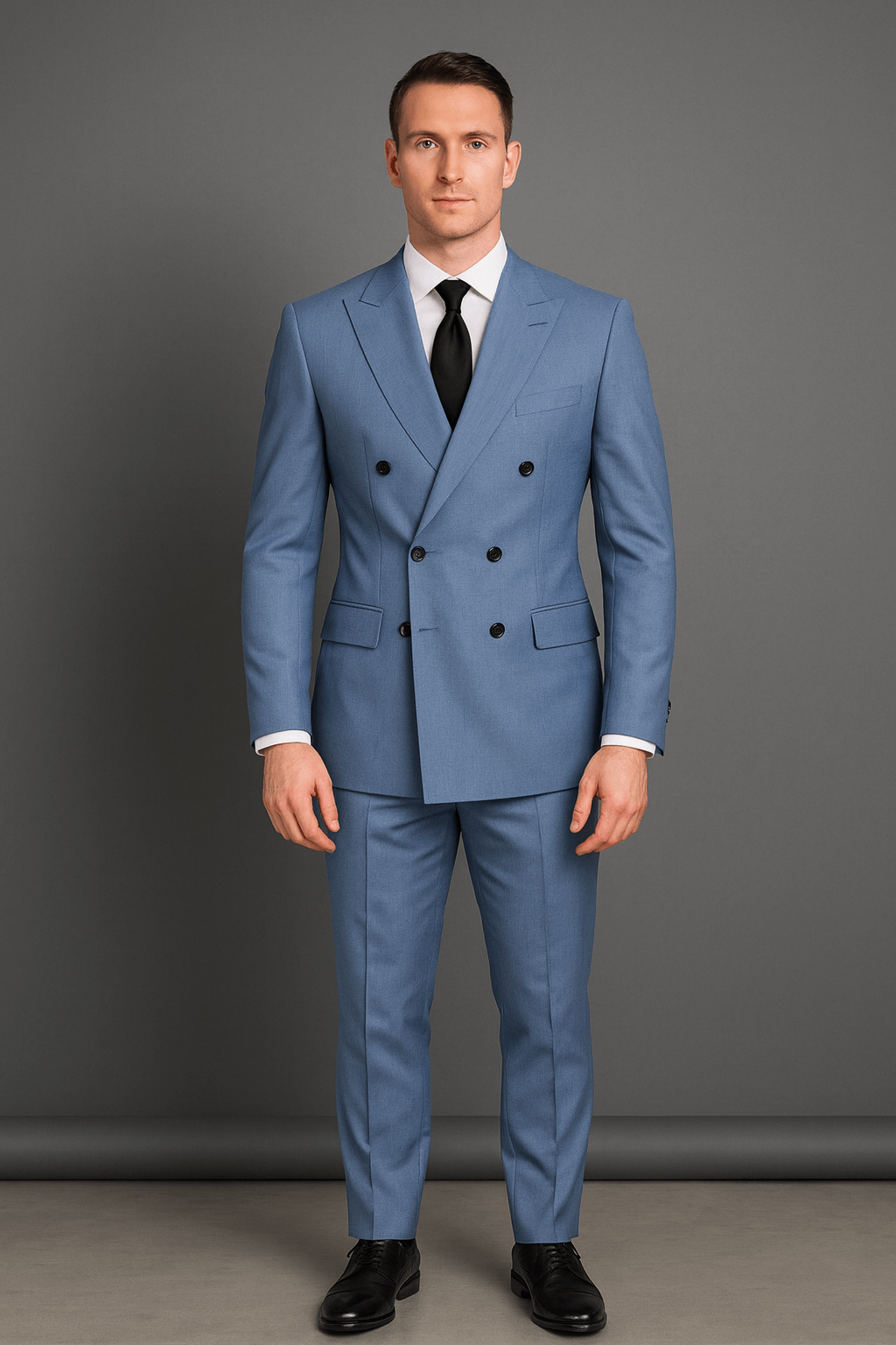 Vitali Suit – Men’s Double-Breasted Denim