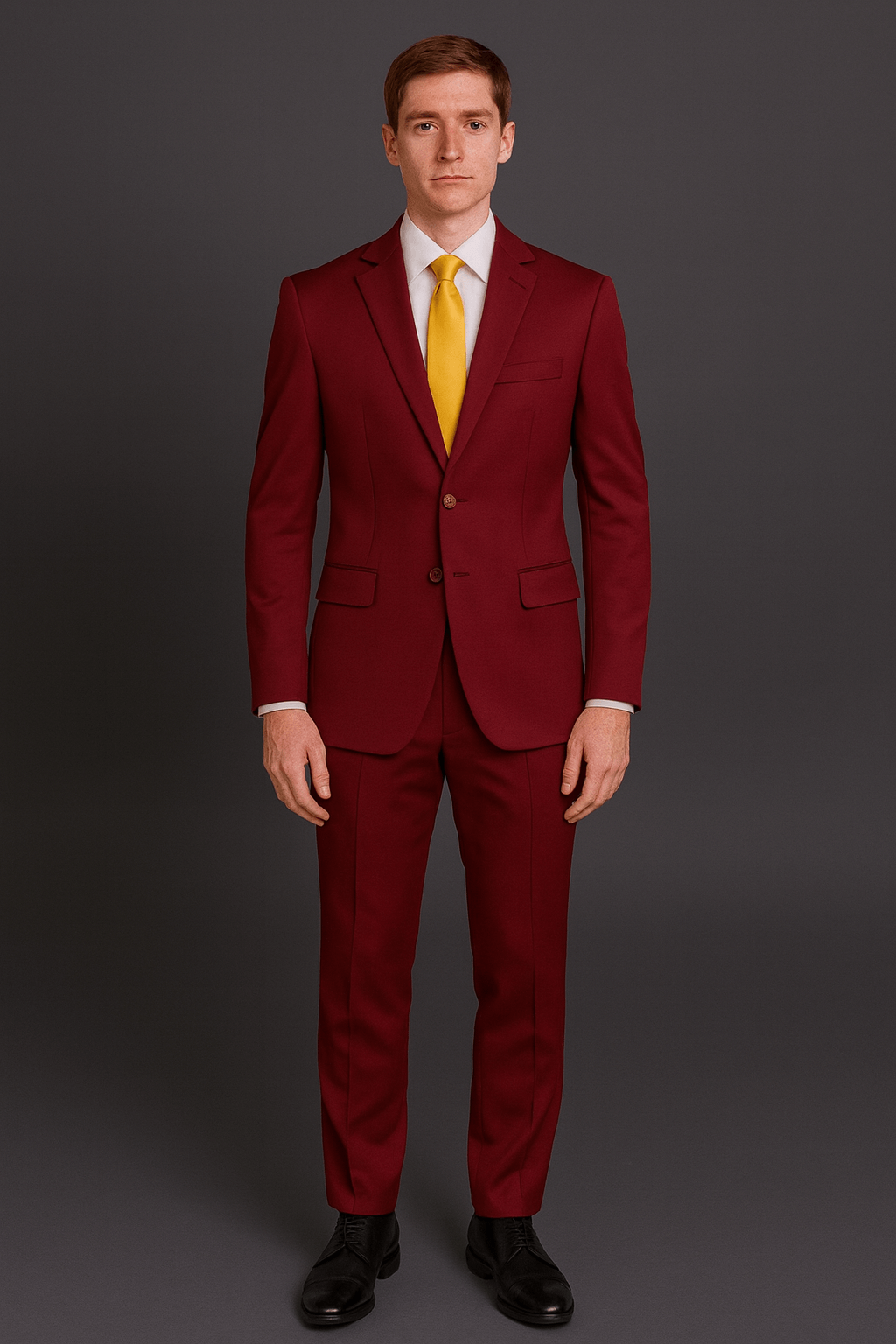 Vitali Suit – Men’s Burgundy Slim Fit